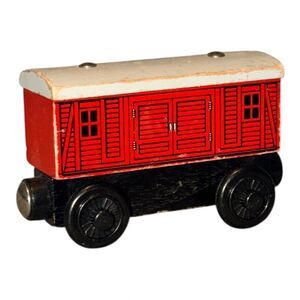 Baggage Car Thomas the Train Tank Engine Wooden Railway Friends Red 2003 Vintage